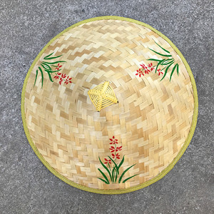 斗笠帽 成人遮阳帽 竹子编织斗笠 纯天然手工帽 儿童装饰表演帽