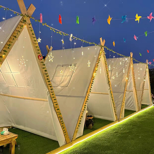 户外网红三角帐篷露营旅游景区民宿防雨防晒餐厅天台餐饮烧烤火锅