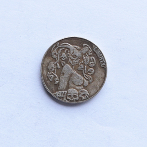 A18-858外币 美国流浪者硬币美杜莎银币外国仿古钱币收藏把玩
