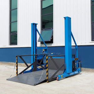 xhpt-2t简易导轨装车升降台 电动液压无线遥控 移动卸货平台厂家