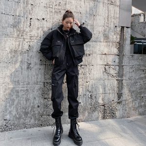 冬季女生帅气工装裤