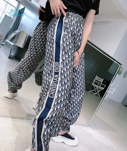 dior/迪奥 22新款经典老花满印字母提花拉链束脚裤男运动休闲裤女