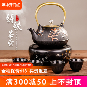 铸铁煮茶壶日式家用泡茶壶碳火炉电陶炉煮茶器围炉煮茶明火烧水壶