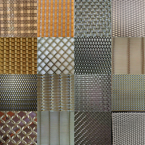 金属编织装饰丝网垂帘酒店会所幕墙不锈钢隔断吊顶古铜屏风氟碳漆