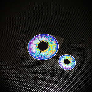 卡寺车贴 个性图腾彩色瞳孔眼睛反光贴 汽车 机箱 电动摩托车贴花