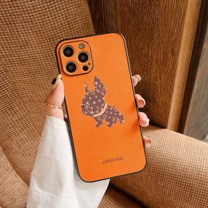 苹果12手机壳适用法斗犬lv老花橙色iphone11pro max新款x/xs/7/8p