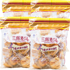 三辉麦风法式香奶软面包450g×4包早餐面包小点心包邮