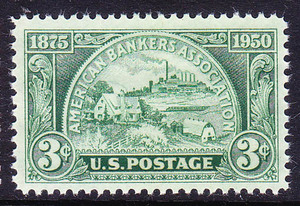 美国邮票 1950年银行家协会75周年.金融服务领域 新(拍4件给方连)
