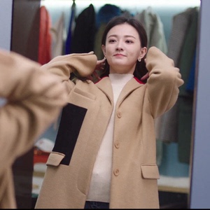 良辰美景好时光梁辰徐璐同款衣服羊毛外套大衣韩版宽松女明星定制