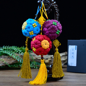 纯手工金玉满堂绣球金瓜布艺刺绣装饰挂件中国风小礼品香包挂饰
