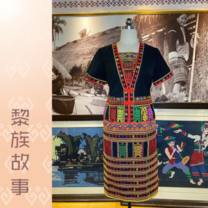 【黎族故事】海南黎族绣花中长款筒裙短袖套装民族风女士服装修身