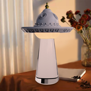 2022新款网红侘寂风ufo飞碟灯台灯床头灯卧室小夜灯简约创意氛围