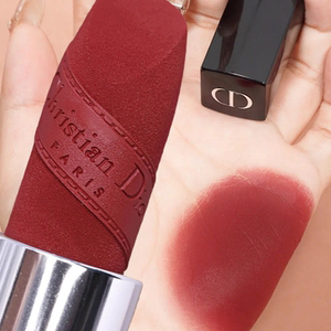 dior迪奥口红720限定丝绒口红浮雕花豆沙红棕限量时装限定款唇膏