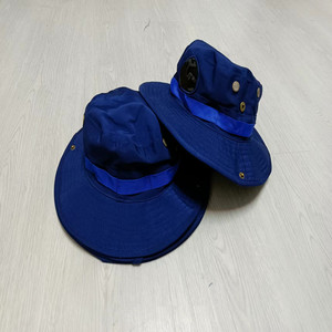 包邮消防圆边帽夏季深蓝色户外奔尼帽平顶遮阳大帽专职训练渔夫帽