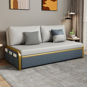 卧室轻奢可折叠科技布沙发床两用双人客厅多功能储物小户型带收纳