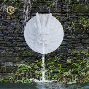 700人付款天猫石雕喷水龙头吐水青石浮雕喷泉流水庭院别墅花园水池