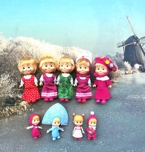 俄罗斯masha玛莎与熊娃娃过家家玩具超萌公仔原装服装 仙霸娃娃