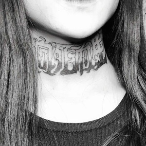 【一份2张】脖子纹身贴颈部贴前脖防水男持久仿真网红向死而生ins