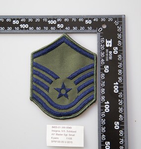 美军公发军版usaf士官长bdu m65臂章军衔