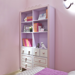两门书柜书柜储物柜粉色书柜公主房儿少女心童书柜家用包邮