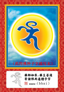 定制药师佛种子字描写本 a4纸打印 30页一本 什么颜色的笔描都行
