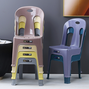 塑料小靠背椅子成人家用客厅茶几矮凳加厚儿童防滑凳子夜市地摊椅