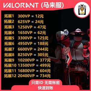 valorant 瓦罗兰特代充马来西亚服VP点数无畏契约特战英豪