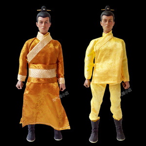 1/6 深金黄色古代兵人衣服 盔甲内里 古装套装 包邮