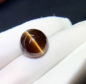 20克拉 大颗粒 无烧金绿猫眼石裸石戒面戒指吊坠 蜜糖色 眼线犀利