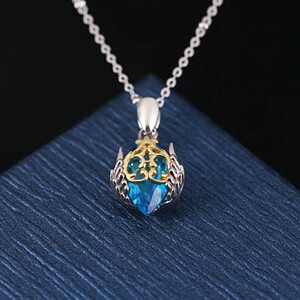 王者荣耀装备项链抖音同款荣耀水晶百战百胜幸运游戏纯银色吊坠链