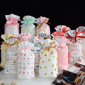 糖果束口抽绳袋雪花酥外包装袋半斤装网红奶枣牛轧糖曲奇饼干袋子