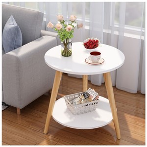 小圆桌欧式小茶几房间布置飘窗台小桌子卧室小户型创意ins地毯上