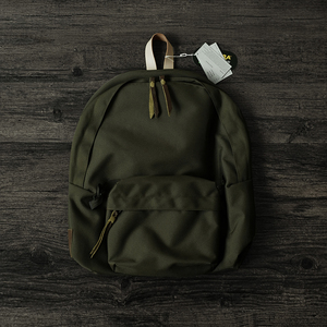 授权现货 hender scheme 日本制 经典深绿拼皮双肩包旅行露营通勤