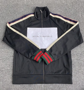 【厉凡赫现货】gucci 古奇红绿 侧条纹 字母logo 校服 外套