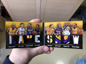nba球星卡2013panini小书8 patch球衣卡 湖人队 科比 加索尔 纳什