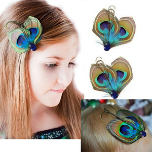 孔雀羽毛头饰儿童