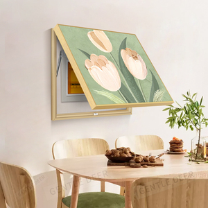 郁金香电表箱画遮挡装饰画免打孔开关电表盒强弱配电箱电闸箱挂画