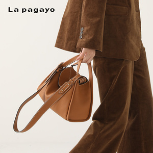帕佳图Lapagayo真皮菜篮子包包质感水桶包大容量单肩包斜挎女包包