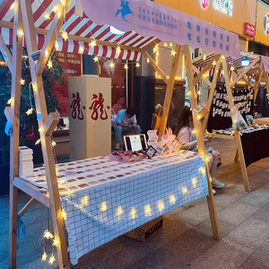 夜市摆地摊氛围灯汽车后备箱三轮车玫瑰花彩灯串露营usb网红装饰