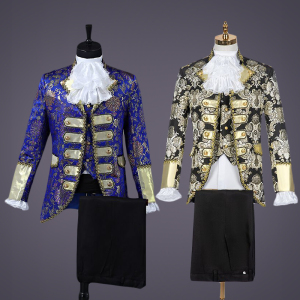 欧洲男士宫廷礼服演出服白马王子舞台复古欧式话剧表演服装成人款