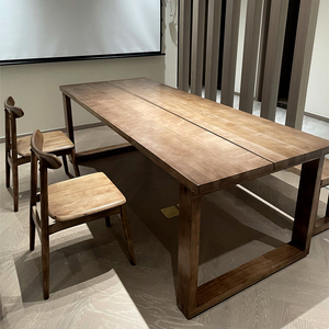 莫比恩客厅大书桌工作台家用长条桌子学习超大桌子实木亲子阅读桌