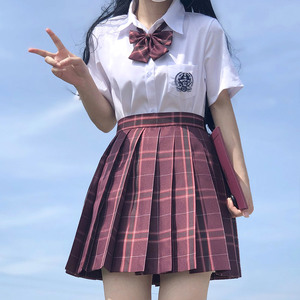 jk制服套装原创正版日系沙华格裙夏季校园风学生半裙白衬衫全套女