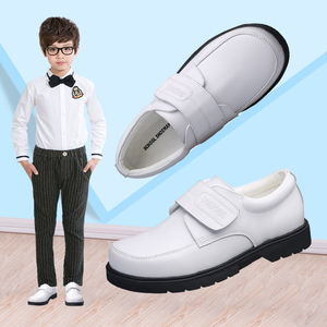 儿童白皮鞋男童白色