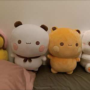 一二布布玩偶公仔抱枕周边熊猫表情包二次元钥匙扣挂件手办摆件