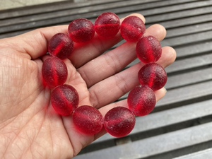 文玩玻璃陨石手串男士手链彩色玻璃陨石