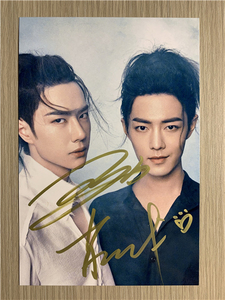 『冲冠』电视剧陈情令肖战王一博亲笔签名照片24款热门定妆照合照