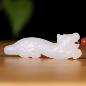 00志远玉器淘宝虎符战国和田玉石兽兵符古董古玩玉佩腰佩吊坠王兽