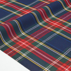 376克苏格兰色织精纺格子毛料 欧美条纹春秋款西装服装羊毛布料