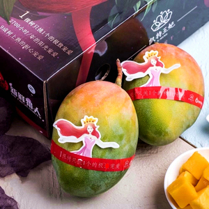 凯特王妃四川攀枝花凯特芒果新鲜芒果6斤5-6个礼盒装顺丰包邮