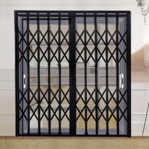 老式扁铁拉闸门复古旧式仿古铁艺推拉门电梯仓库商铺防盗拉门伸缩